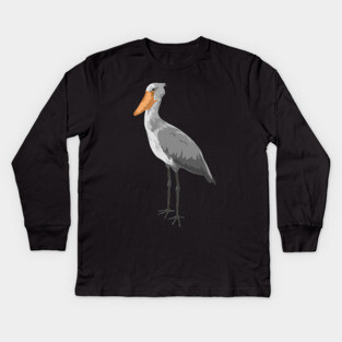 Shoebill Dino Bird Kids Long Sleeve T-Shirt