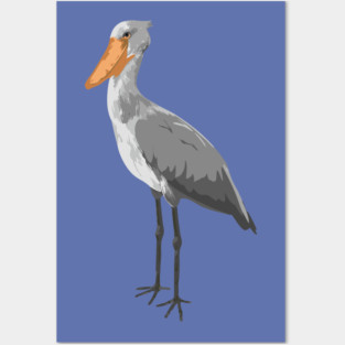 Shoebill Dino Bird Posters and Art