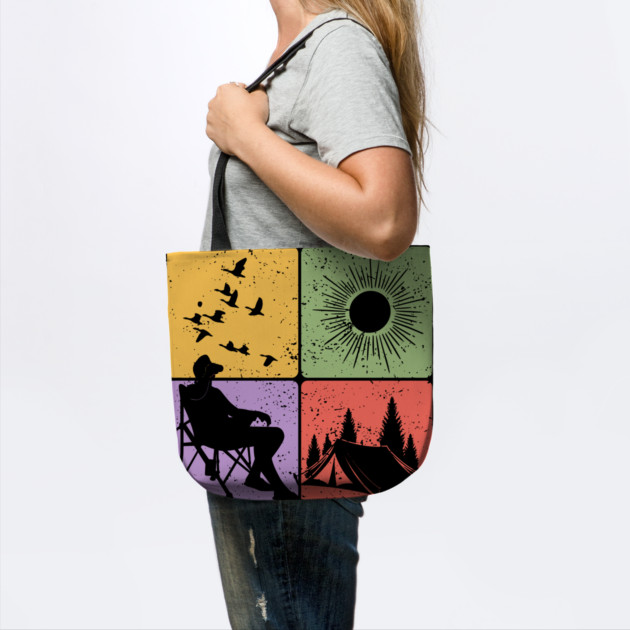 Camping Under the Sun Nature Adventure Art by TuncGK