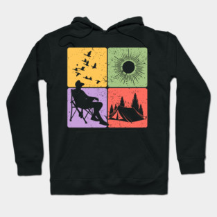 Camping Under the Sun Nature Adventure Art Hoodie