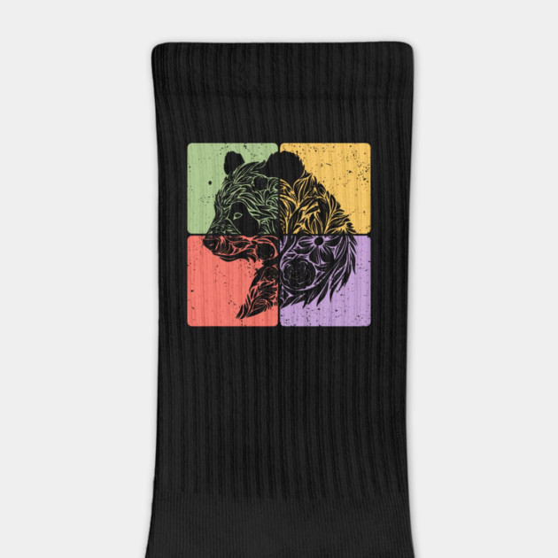 Adorable Panda Silhouette Wildlife Art by TuncGK