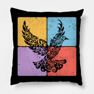 Peaceful Dove in Flight Minimalist Bird Art Pillow