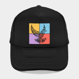 Peaceful Dove in Flight Minimalist Bird Art Hat