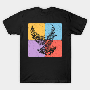 Peaceful Dove in Flight Minimalist Bird Art T-Shirt
