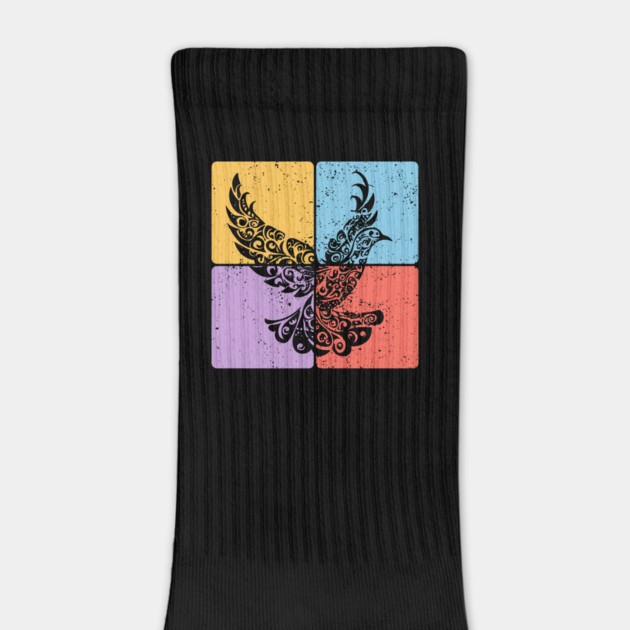 Peaceful Dove in Flight Minimalist Bird Art by TuncGK