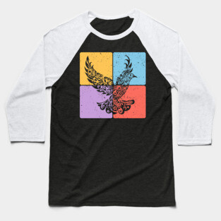 Peaceful Dove in Flight Minimalist Bird Art Baseball T-Shirt
