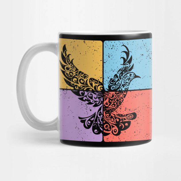 Peaceful Dove in Flight Minimalist Bird Art by TuncGK