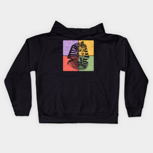 Pharaoh Ancient Egypt Vintage Silhouette Kids Hoodie