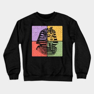 Pharaoh Ancient Egypt Vintage Silhouette Crewneck Sweatshirt