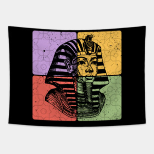 Pharaoh Ancient Egypt Vintage Silhouette Tapestry