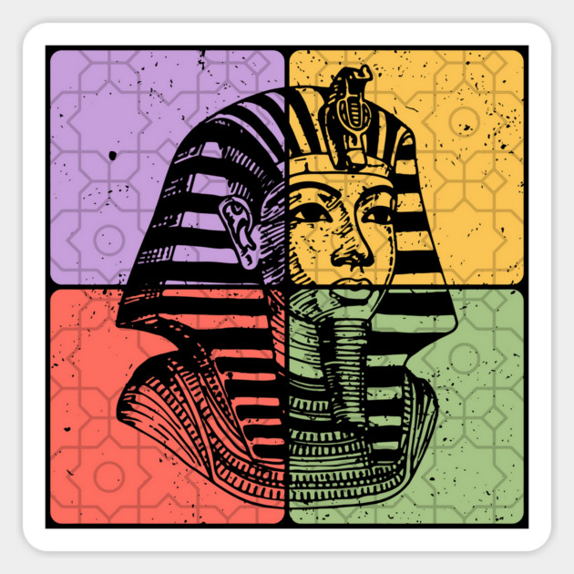 Pharaoh Ancient Egypt Vintage Silhouette Magnet by TuncGK