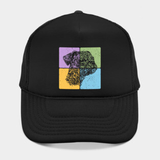 Floral Dog Silhouette Artistic Pet Design Hat