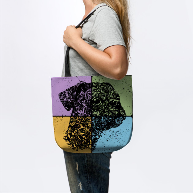 Floral Dog Silhouette Artistic Pet Design by TuncGK