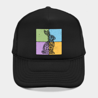 Rabbit Silhouette Elegant Minimalist Art Hat