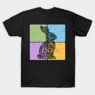 Rabbit Silhouette Elegant Minimalist Art T-Shirt