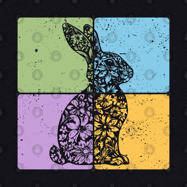 Rabbit Silhouette Elegant Minimalist Art by TuncGK