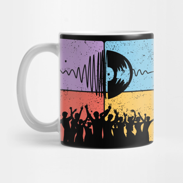 Music Festival Crowd and Soundwave Art by TuncGK