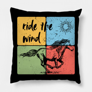 Ride the Wind – Freedom and Horse Art Pillow