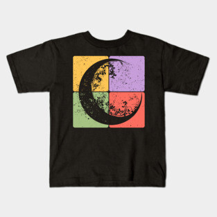 Crescent Moon and Night Sky Celestial Art Kids T-Shirt