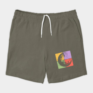 Crescent Moon and Night Sky Celestial Art Shorts