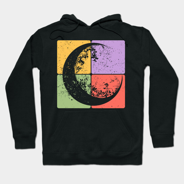 Crescent Moon and Night Sky Celestial Art Hoodie by TuncGK