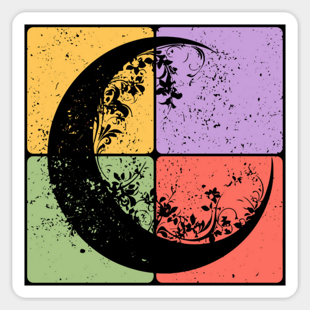 Crescent Moon and Night Sky Celestial Art Magnet by TuncGK