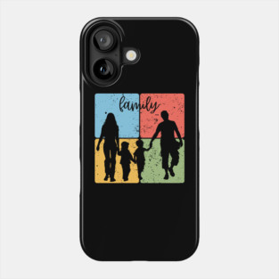Family Silhouette Togetherness and Love Art Phone Case