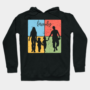 Family Silhouette Togetherness and Love Art Hoodie