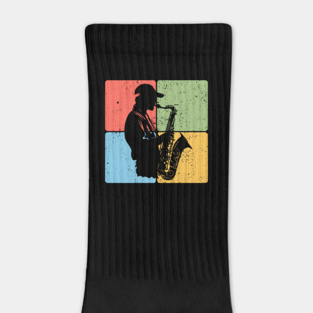 Jazz Saxophone Player Retro Music Art by TuncGK