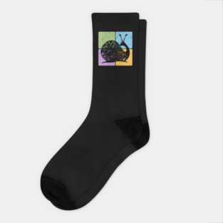 Snail Silhouette Nature-Inspired Minimalist Art Socks