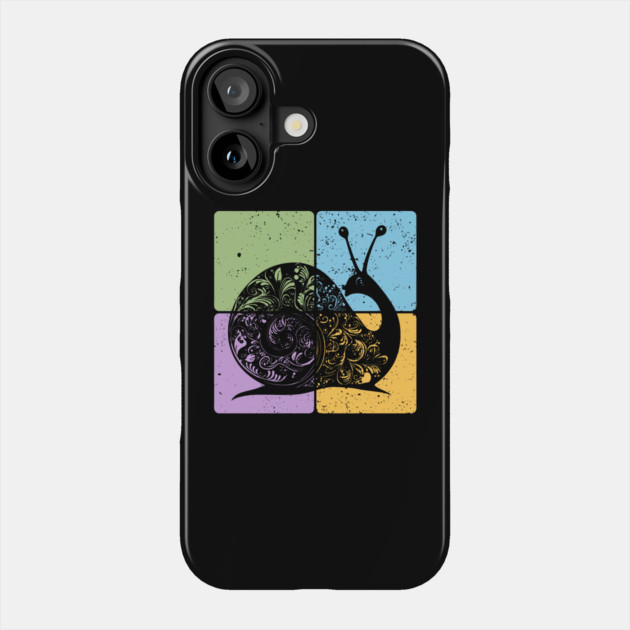 Snail Silhouette Nature-Inspired Minimalist Art Phone Case by TuncGK