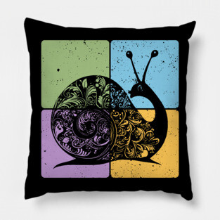 Snail Silhouette Nature-Inspired Minimalist Art Pillow