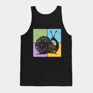 Snail Silhouette Nature-Inspired Minimalist Art Tank Top