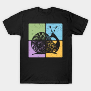 Snail Silhouette Nature-Inspired Minimalist Art T-Shirt