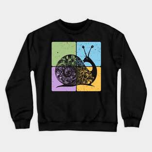 Snail Silhouette Nature-Inspired Minimalist Art Crewneck Sweatshirt
