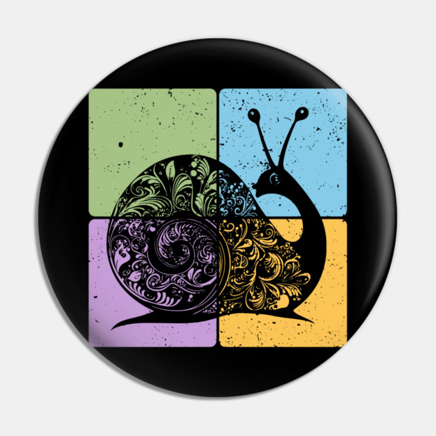 Snail Silhouette Nature-Inspired Minimalist Art Pin by TuncGK