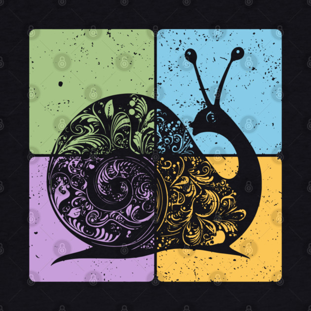 Snail Silhouette Nature-Inspired Minimalist Art by TuncGK
