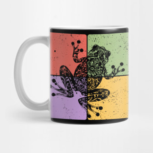 Frog Silhouette Retro Nature Wildlife Art Mug