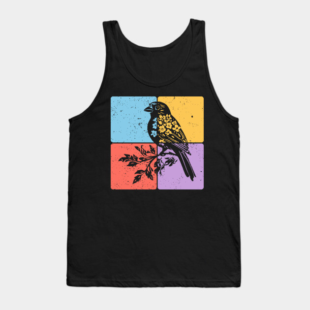 Sparrow Bird Silhouette Peaceful Nature Art Tank Top by TuncGK