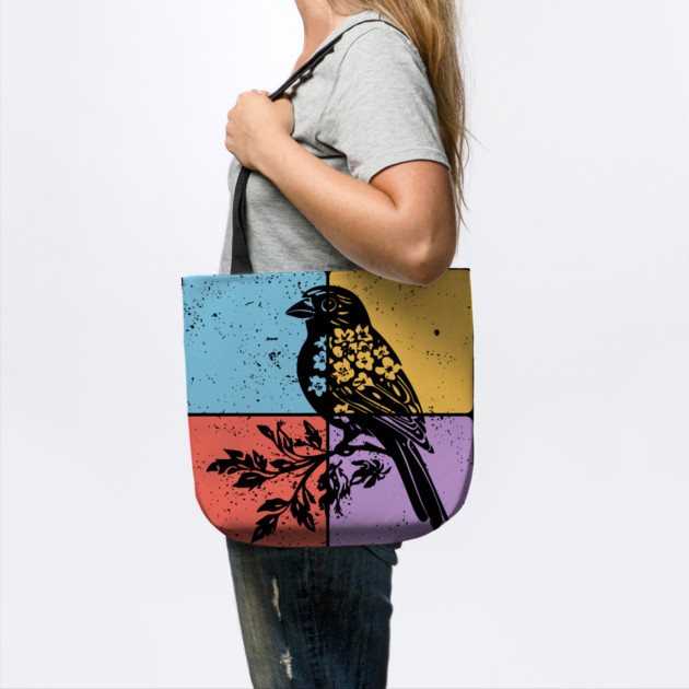 Sparrow Bird Silhouette Peaceful Nature Art by TuncGK