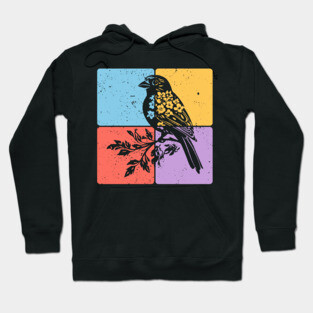 Sparrow Bird Silhouette Peaceful Nature Art Hoodie