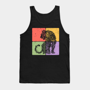 Tiger Silhouette Majestic Wildlife Art Tank Top
