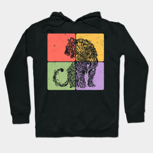 Tiger Silhouette Majestic Wildlife Art Hoodie