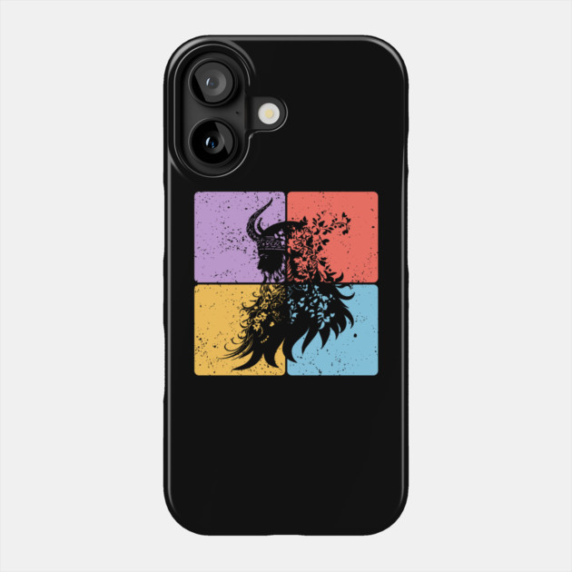 Viking Warrior Silhouette Norse Mythology Art Phone Case by TuncGK