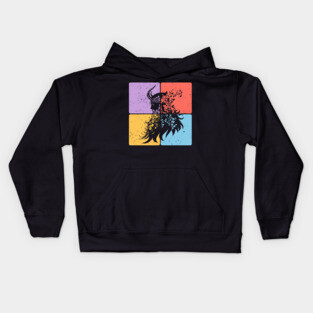 Viking Warrior Silhouette Norse Mythology Art Kids Hoodie