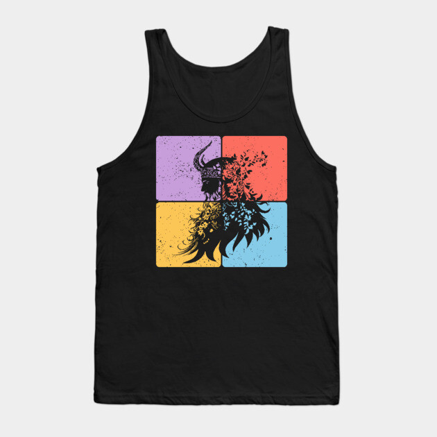 Viking Warrior Silhouette Norse Mythology Art Tank Top by TuncGK