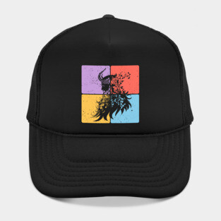 Viking Warrior Silhouette Norse Mythology Art Hat