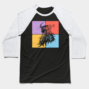 Viking Warrior Silhouette Norse Mythology Art Baseball T-Shirt