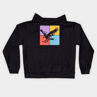 Eagle Silhouette Powerful Wildlife and Freedom Art Kids Hoodie