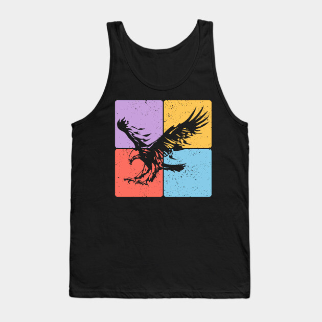 Eagle Silhouette Powerful Wildlife and Freedom Art Tank Top by TuncGK